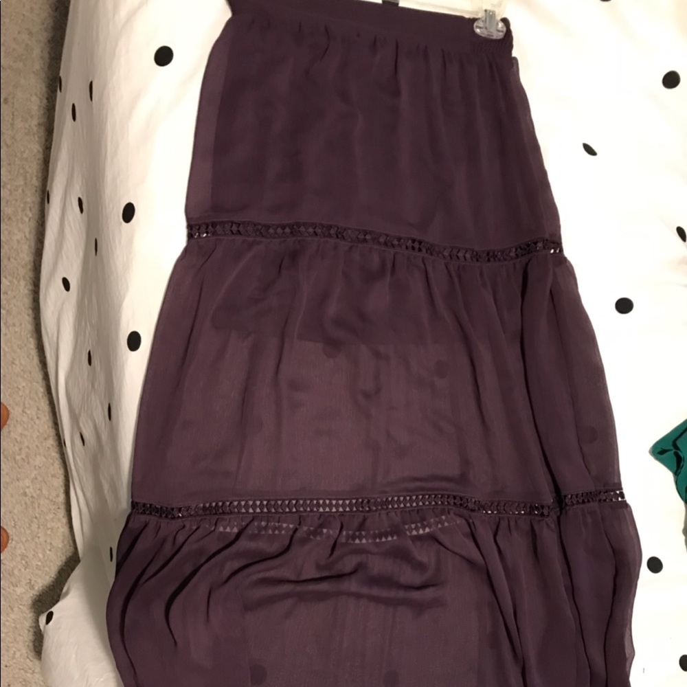 Long purple maxi skirt